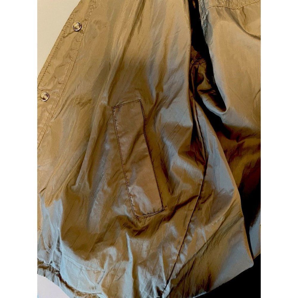 CS Signature Womens Medium Coat Windbreaker Reversible Jacket Green Poly Nylon - Picture 8 of 9